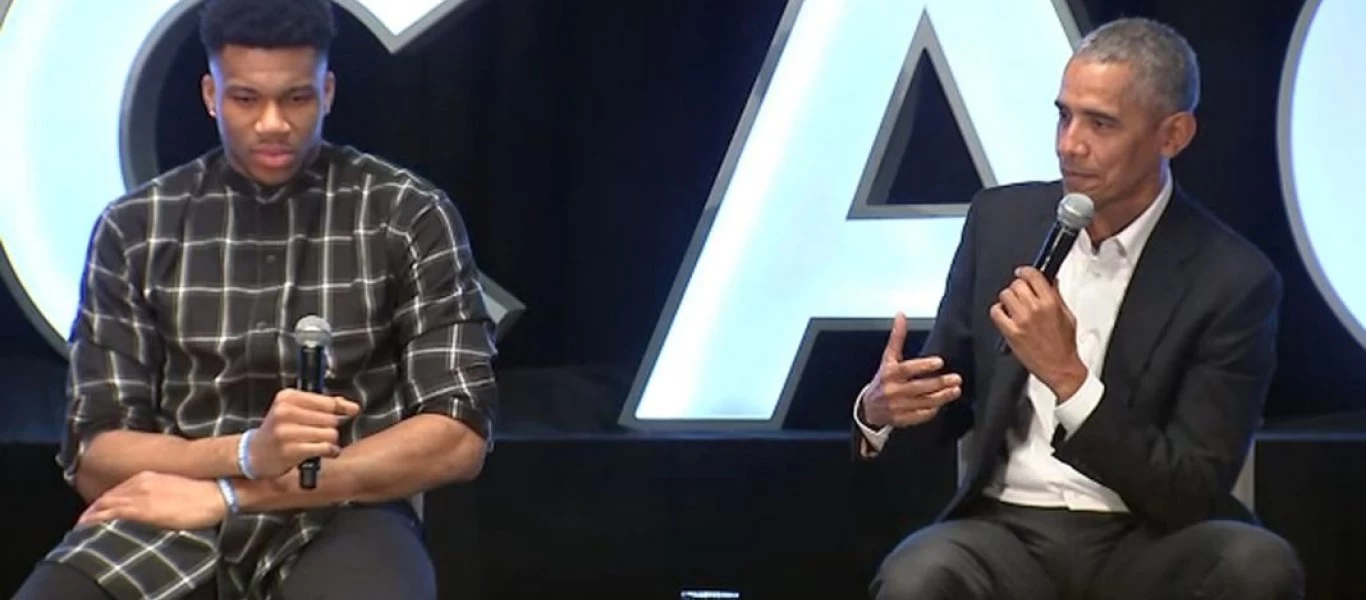 Ο Μ.Ομπάμα αποθεώνει τον «Greek Freak» Γ.Αντετοκούνμπο - Δείτε τι είπε (βίντεο)